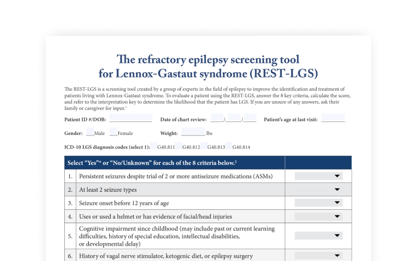 The Refractory Epilepsy Screening Tool for LGS (REST-LGS)